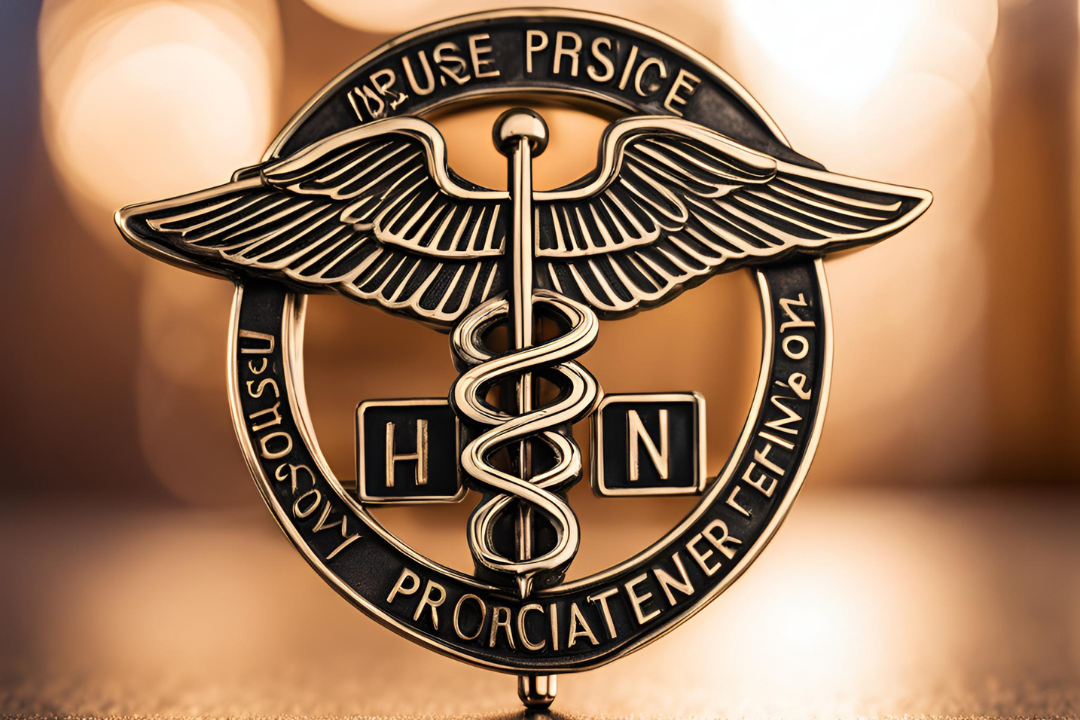 AI generated image of a nurse practitioner's badge