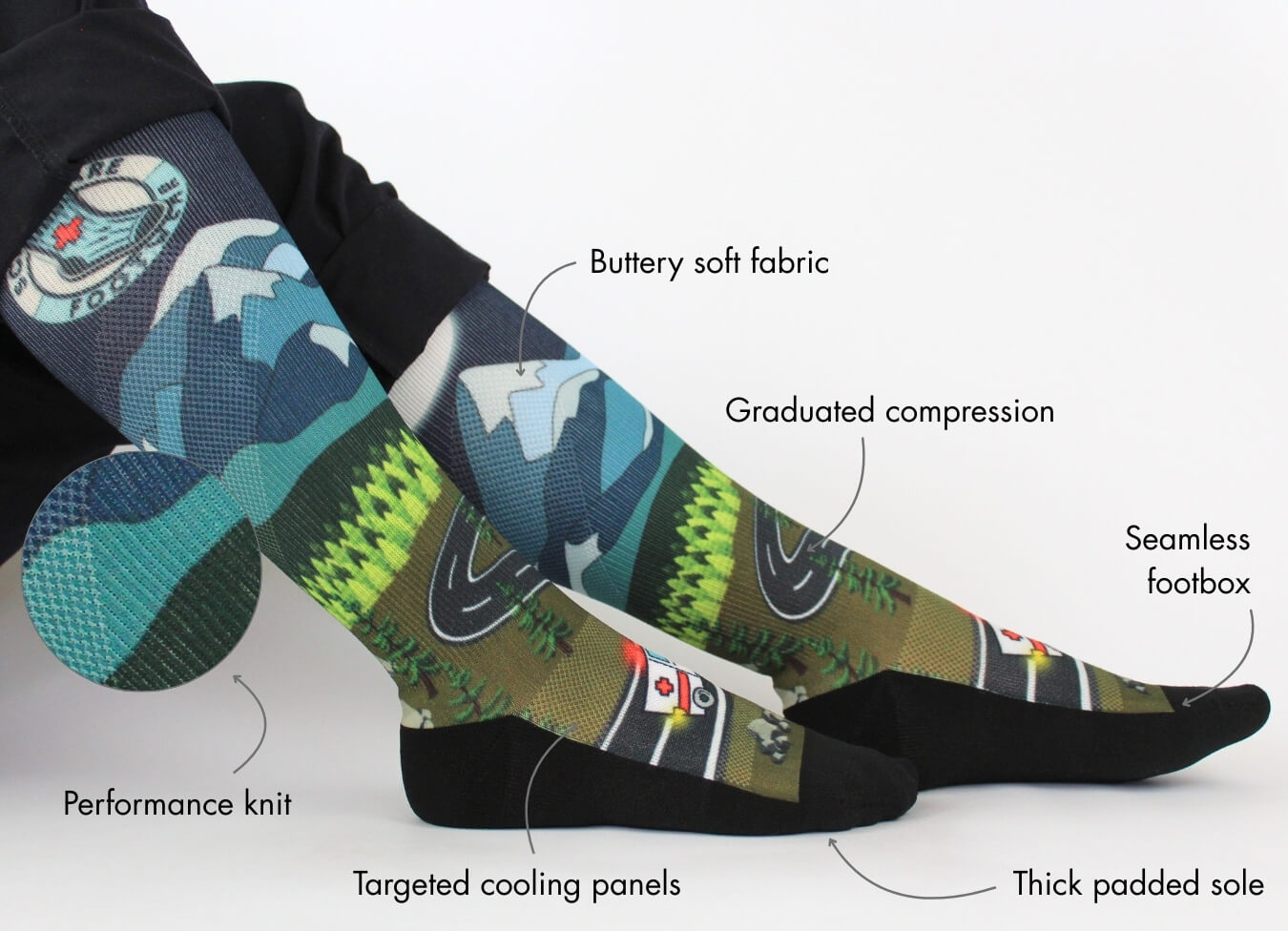 Midnight Madness Nursing Socks