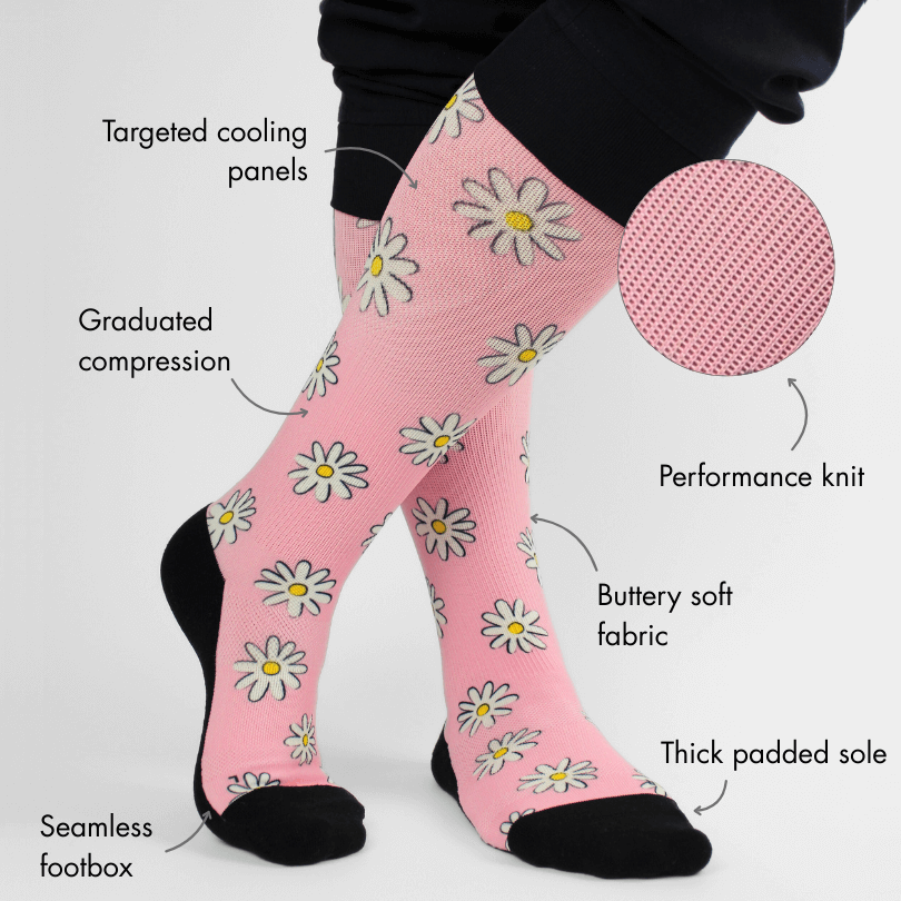 Flower Power Nursing Socks