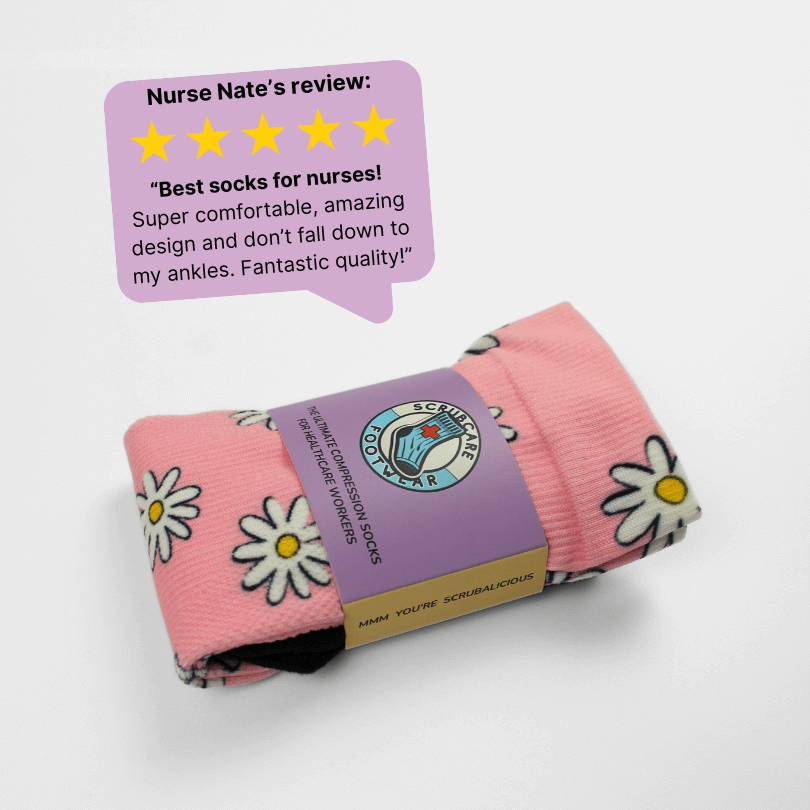 Flower Power Nursing Socks