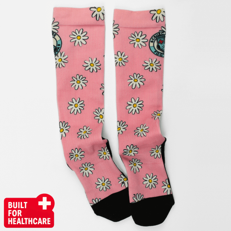 Flower Power Nursing Socks