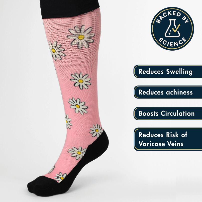 Flower Power Nursing Socks
