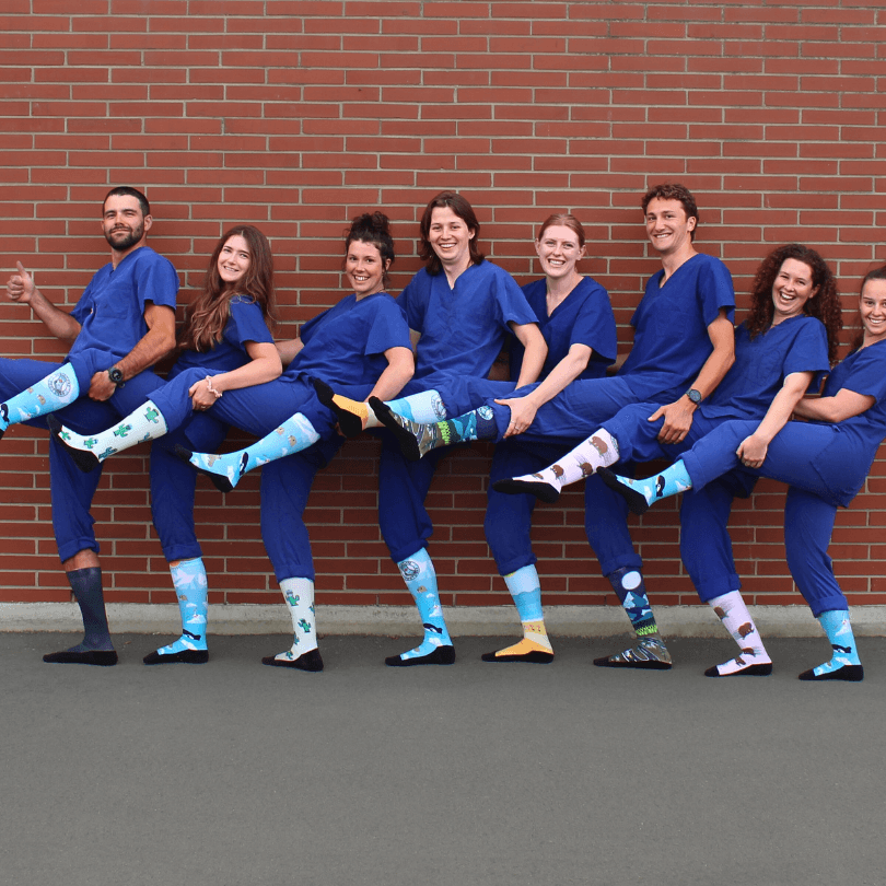 Flower Power Nursing Socks
