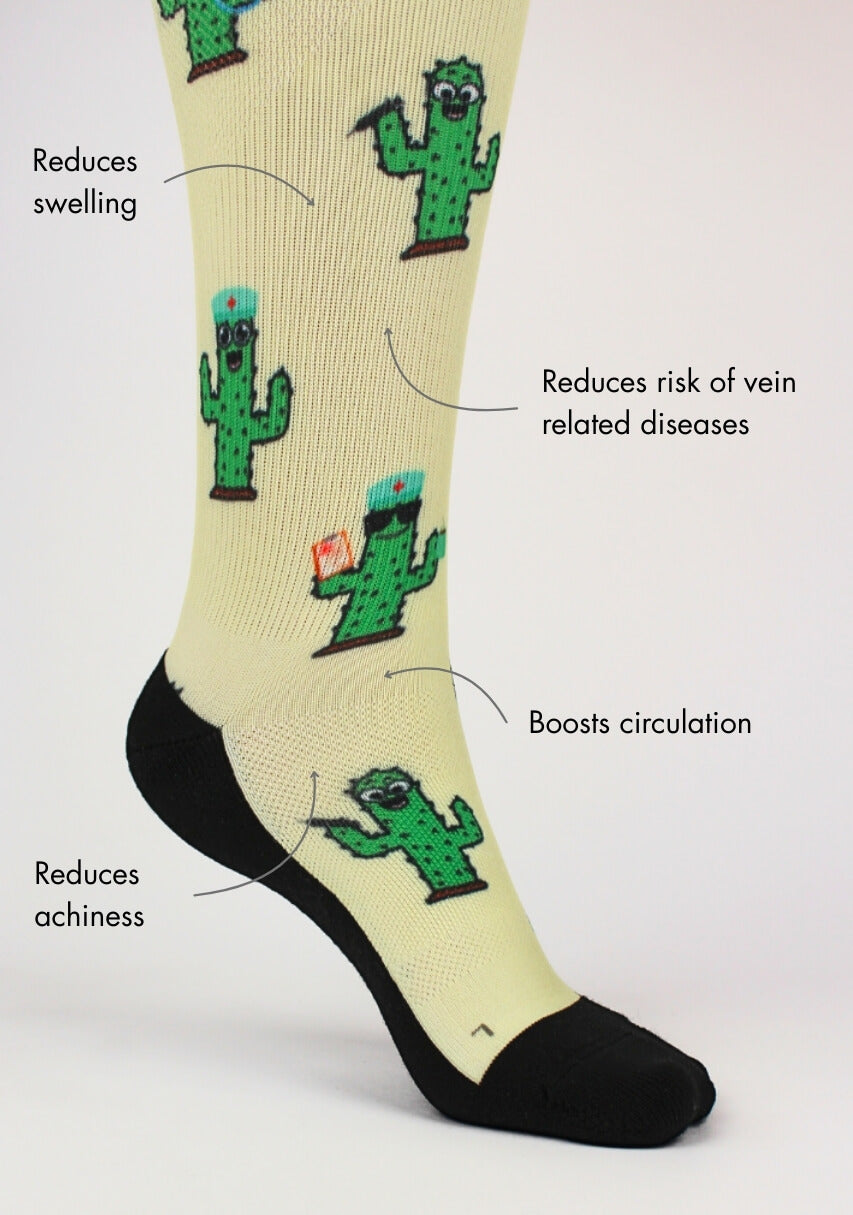 Cactus Party Nursing Socks