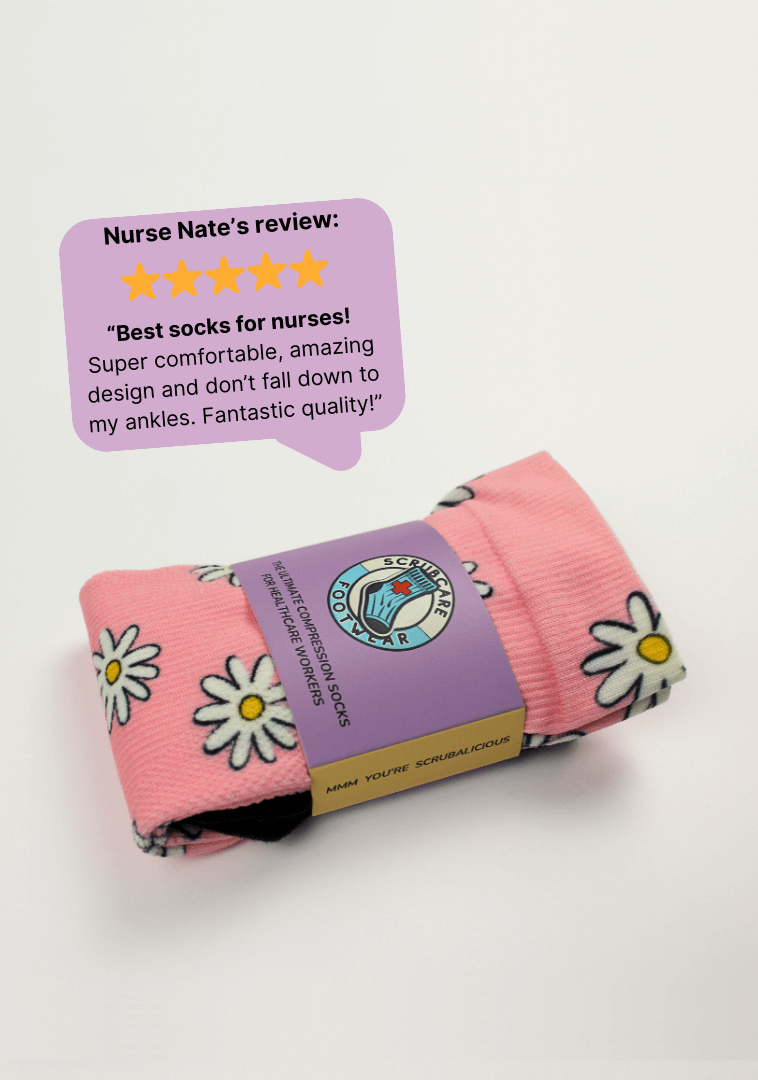 Flower Power Nursing Socks