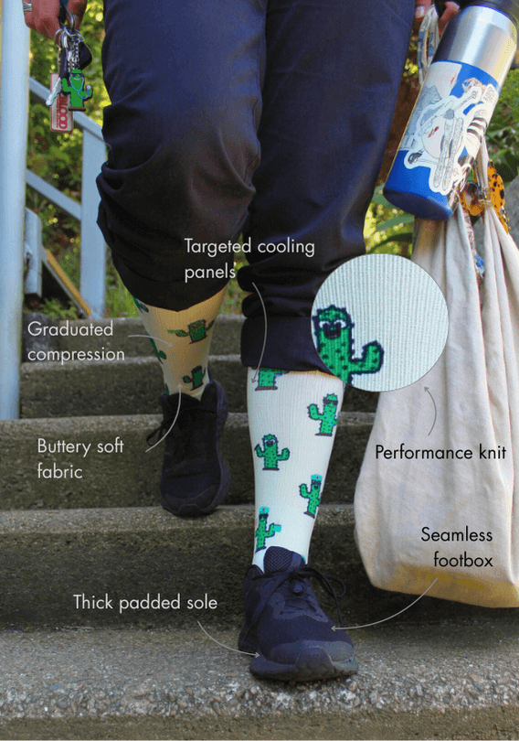 Cactus Party Nursing Socks