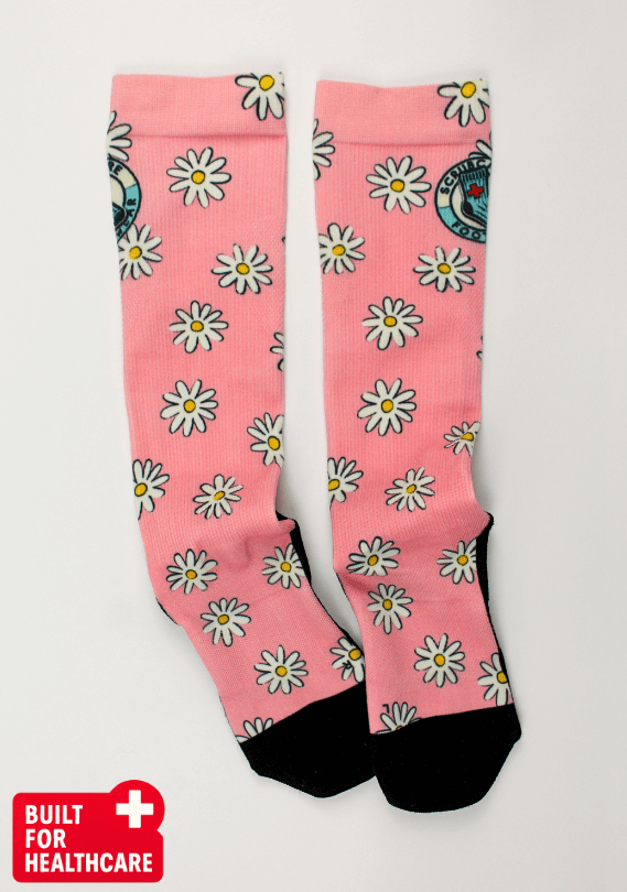 Flower Power Nursing Socks