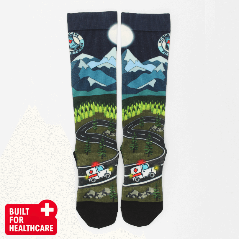Midnight Madness Nursing Socks
