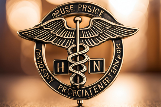 AI generated image of a nurse practitioner's badge 