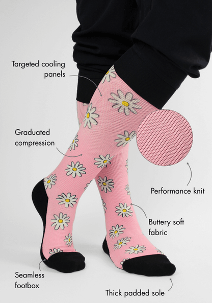 Flower Power Nursing Socks