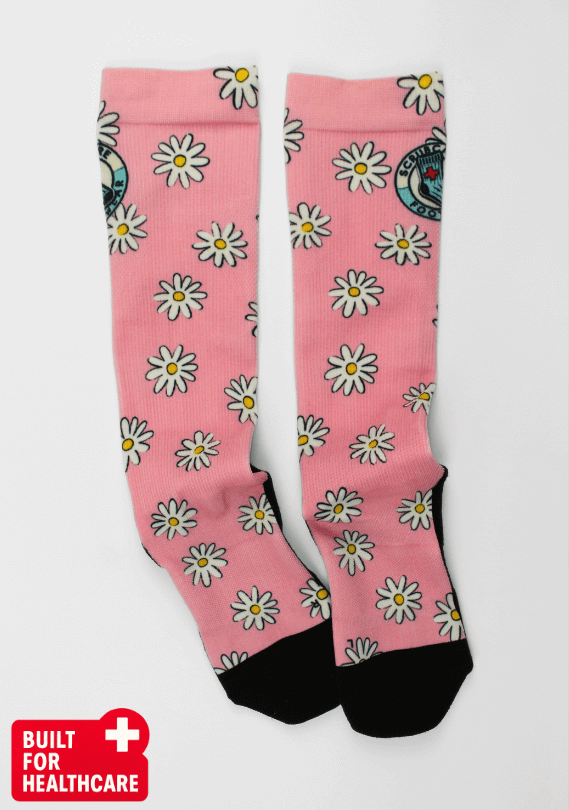 Flower Power Nursing Socks