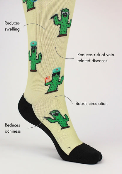 Cactus Party Nursing Socks