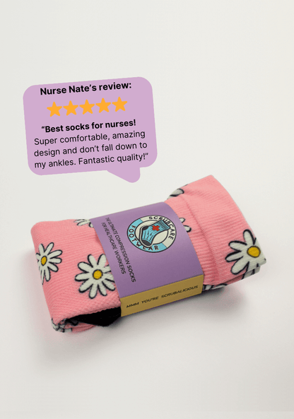Flower Power Nursing Socks