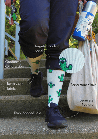Cactus Party Nursing Socks
