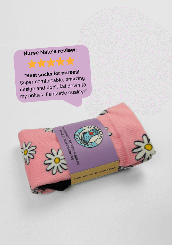 Flower Power Nursing Socks